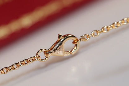 [Kincade Jewelrys] COLLIER LOVE OR ROSE ET ARGENT 