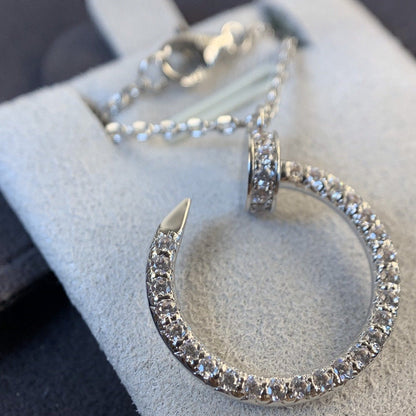 [Kincade Jewelrys]JUSTE NECKLACE SILVER DIAMONDS