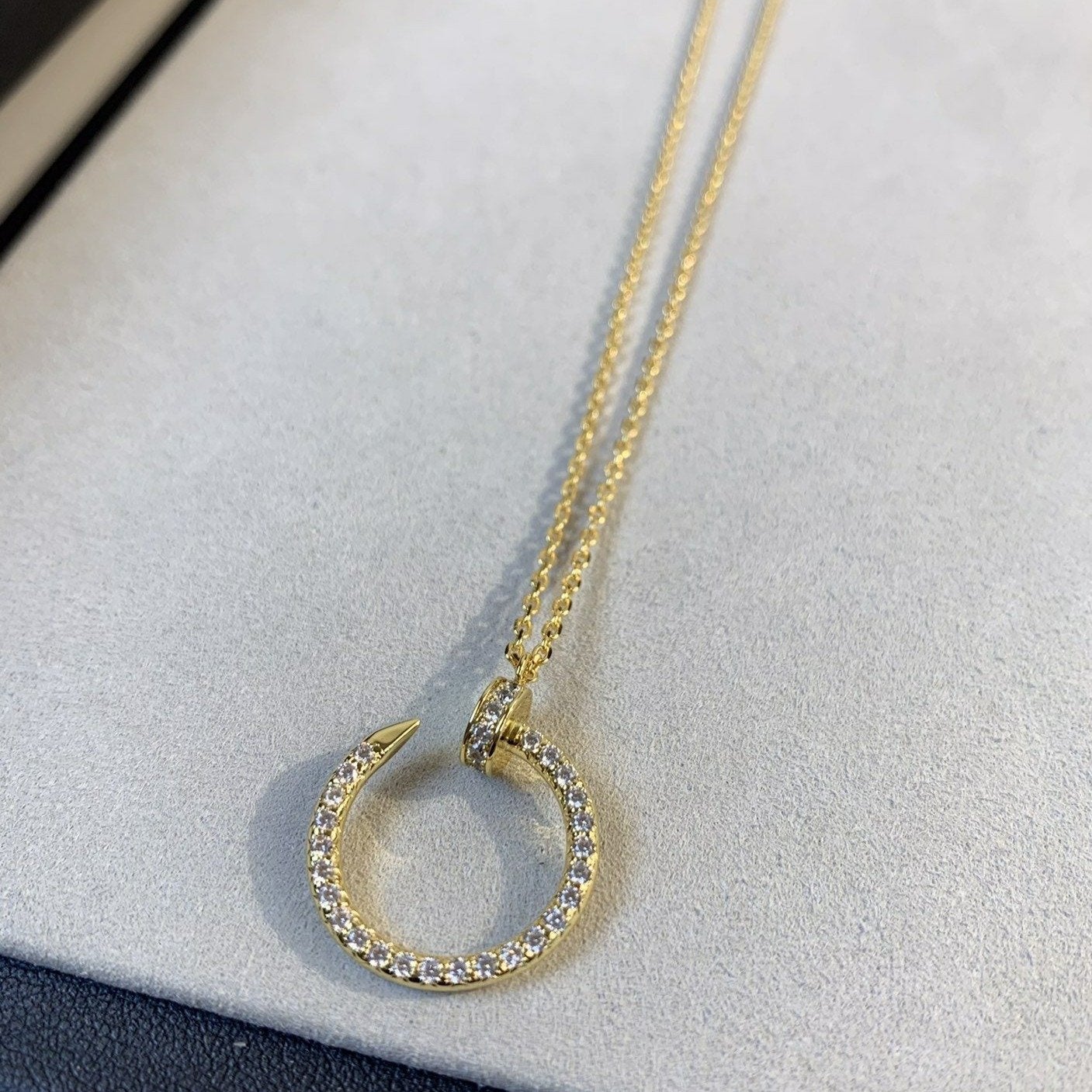 [Kincade Jewelrys]JUSTE NECKLACE GOLD DIAMONDS