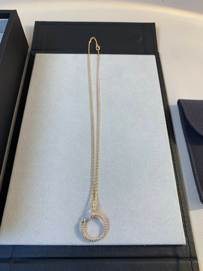 [Kincade Jewelrys]JUSTE NECKLACE PINK GOLD DIAMONDS