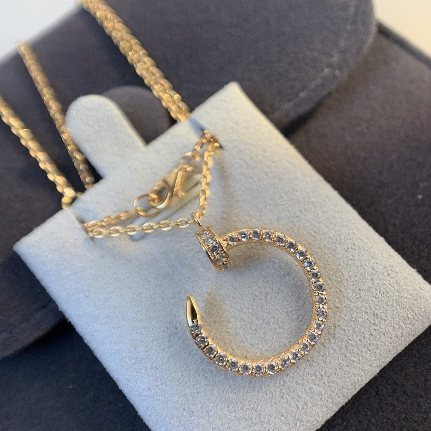 [Kincade Jewelrys]JUSTE NECKLACE PINK GOLD DIAMONDS