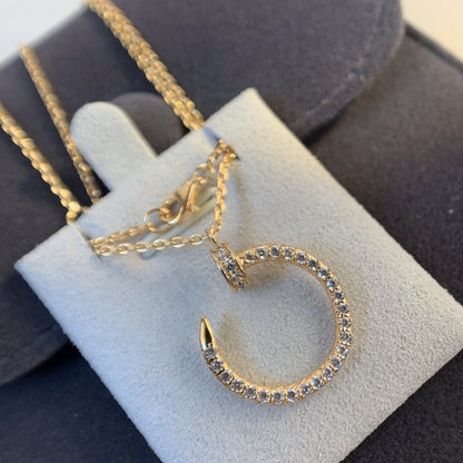 [Kincade Jewelrys]JUSTE NECKLACE PINK GOLD DIAMONDS