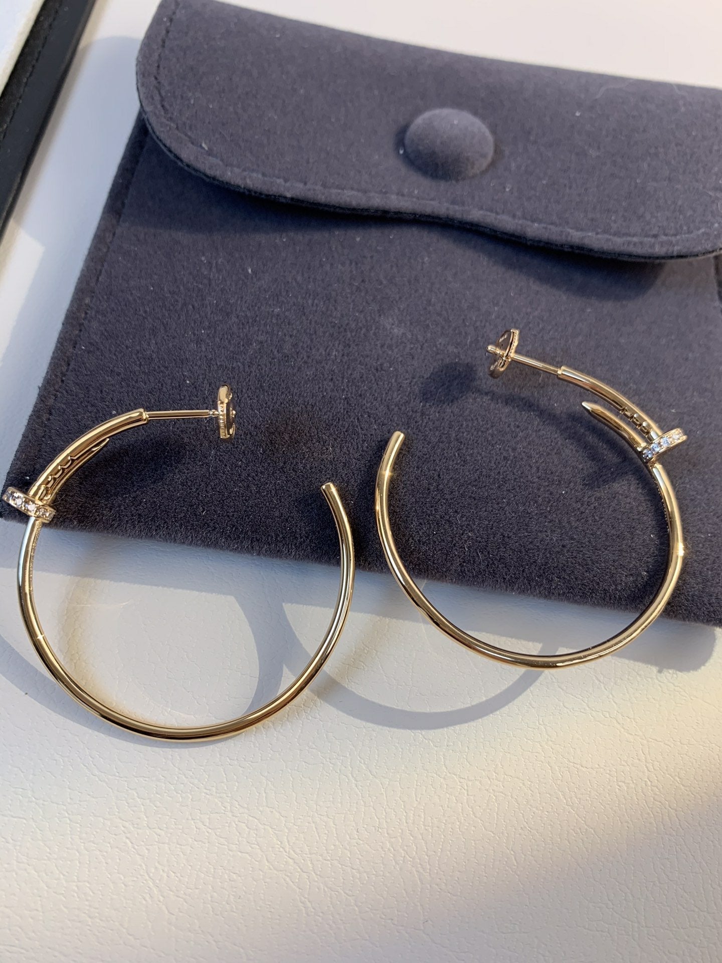 [Kincade Jewelrys]JUSTE EARRINGS GOLD DIAMONDS 1.8MM