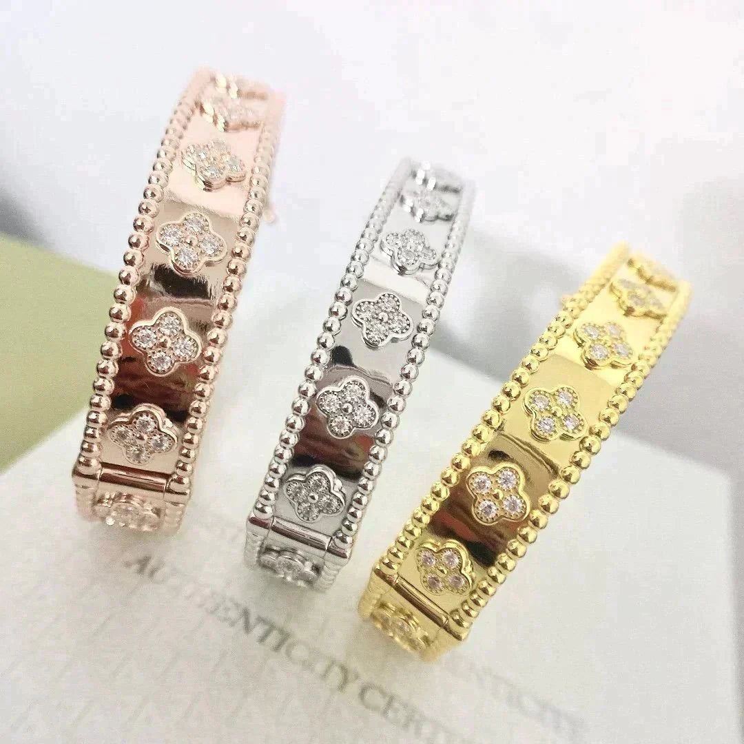 [Kincade Jewelrys]CLOVER BRACELET 8MM DIAMONDS