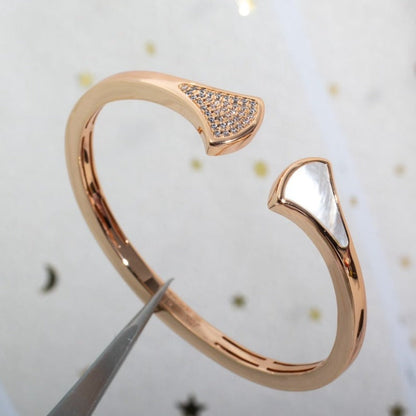 [Kincade Jewelrys]DREAM BRACELET OPEN PINK GOLD MOP DIAMOND