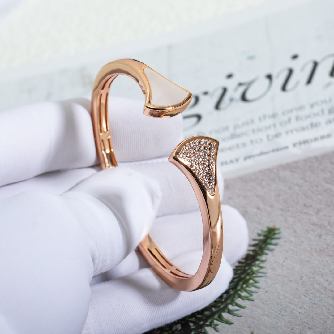 [Kincade Jewelrys]DREAM BRACELET OPEN PINK GOLD MOP DIAMOND