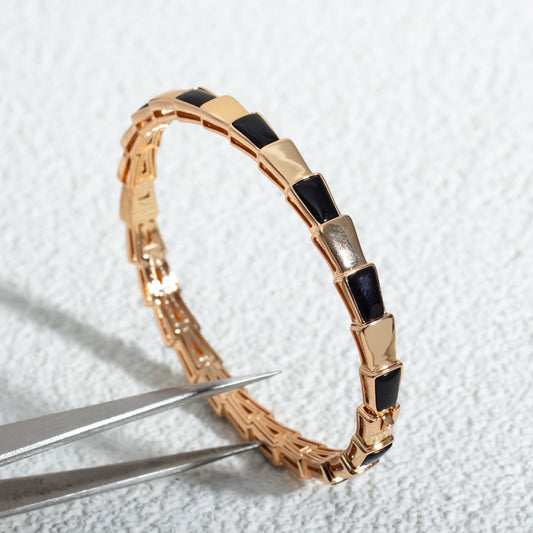 [Kincade Jewelrys]SERPENTI BRACELET PINK GOLD ONYX