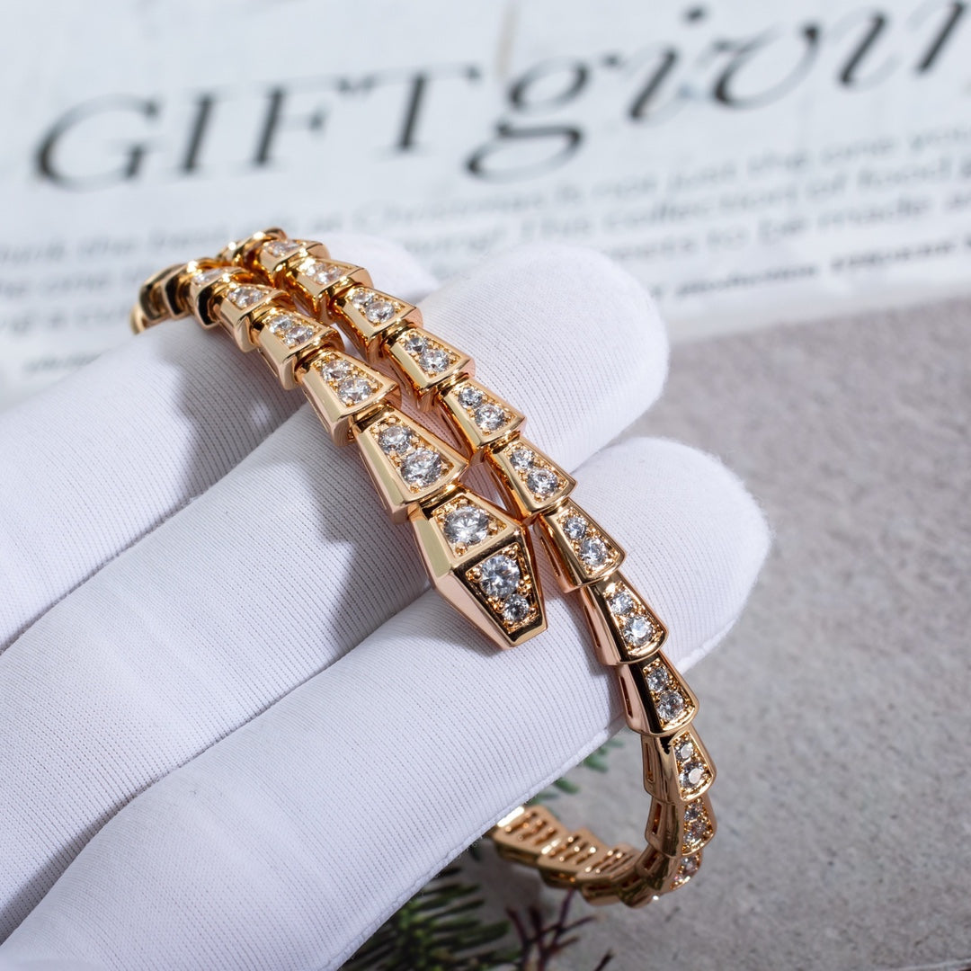 [Kincade Jewelrys]SERPENTI BRACELET 6.8MM PINK GOLD DIAMOND
