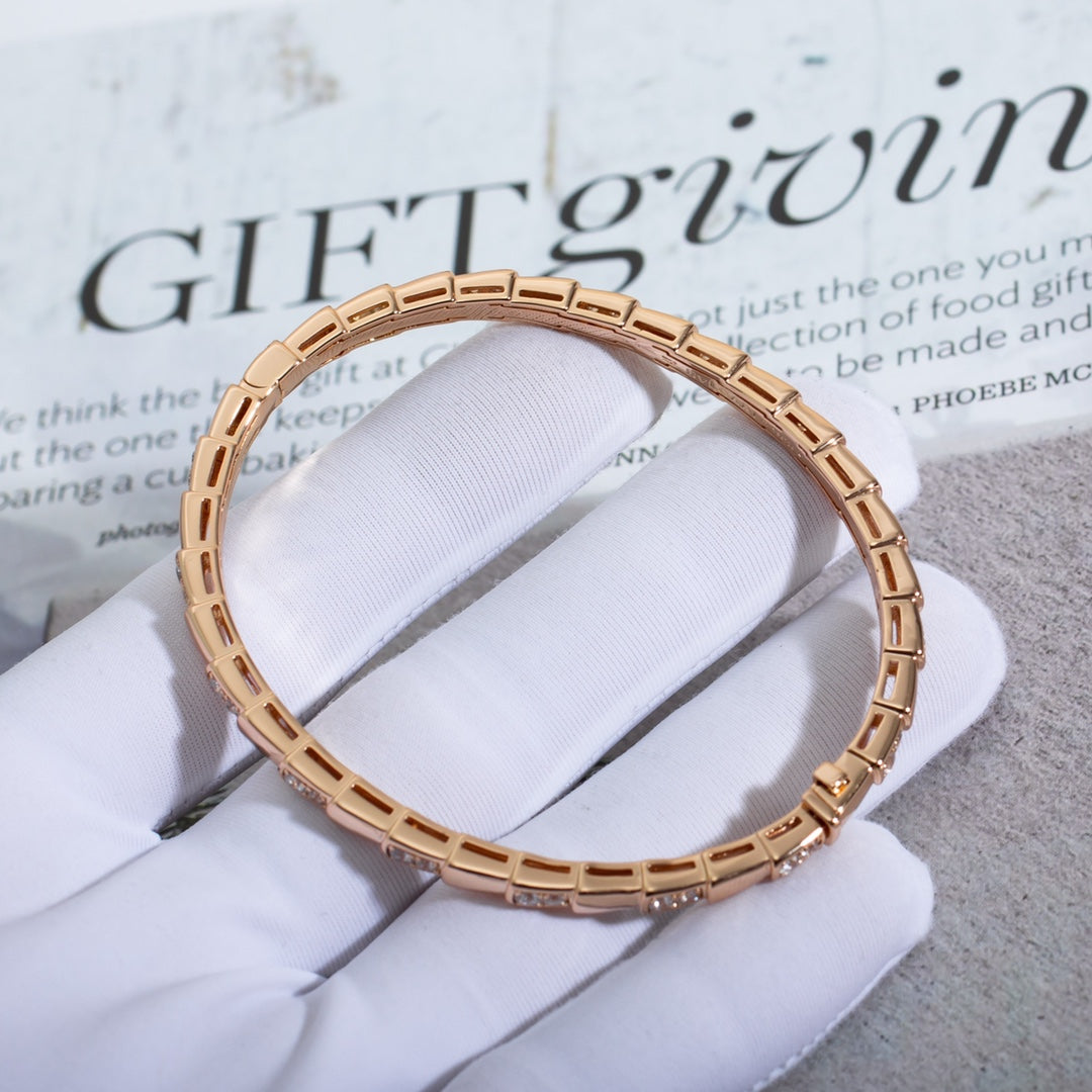 [Kincade Jewelrys]SERPENTI SMALL BRACELET PINK GOLD DIAMOND