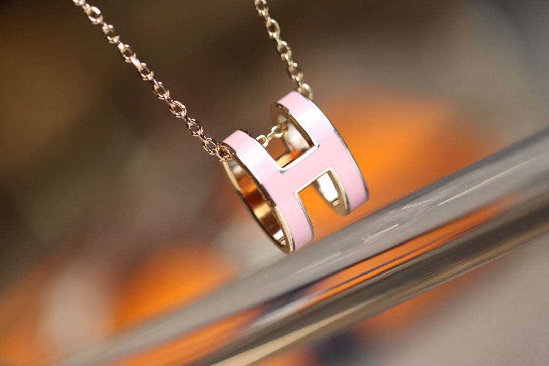 [Kincade Jewelrys]POP H PEDANT PINK GOLD