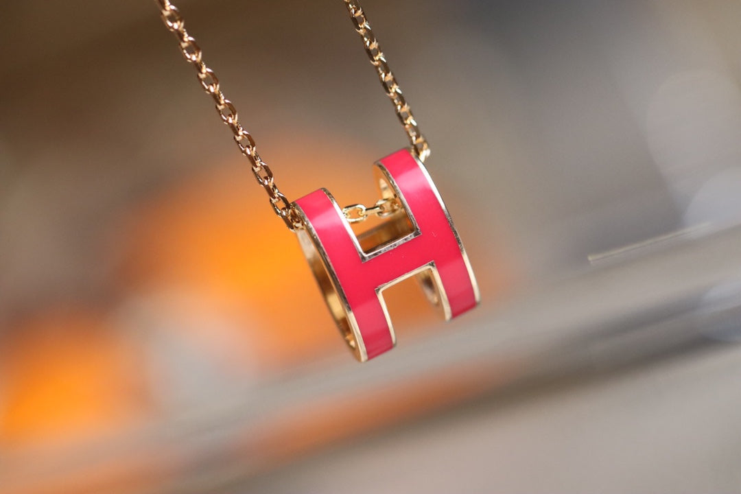 [Kincade Jewelrys]POP H PEDANT PINK GOLD