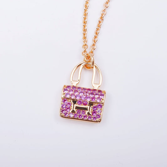 [Kincade Jewelrys]CONSTANCE PEDANT PURPLE DIAMOND NECKLACE