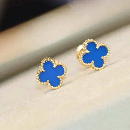 [Kincade Jewelrys]CLOVER MINI 9.5MM TURQUOISE EARRINGS