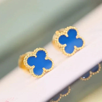 [Kincade Jewelrys]CLOVER MINI 9.5MM TURQUOISE EARRINGS