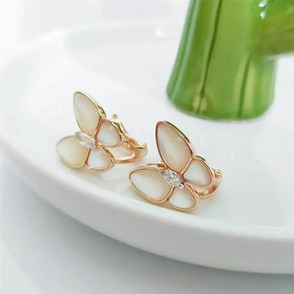 [Kincade Jewelrys]BUTTERFLY MOP DIAMOND EARRINGS
