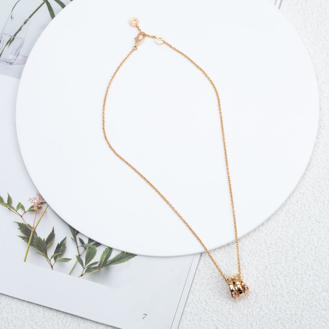 [Kincade Jewelrys] COLLIER SERPENTI EN OR ROSE ET DIAMANT