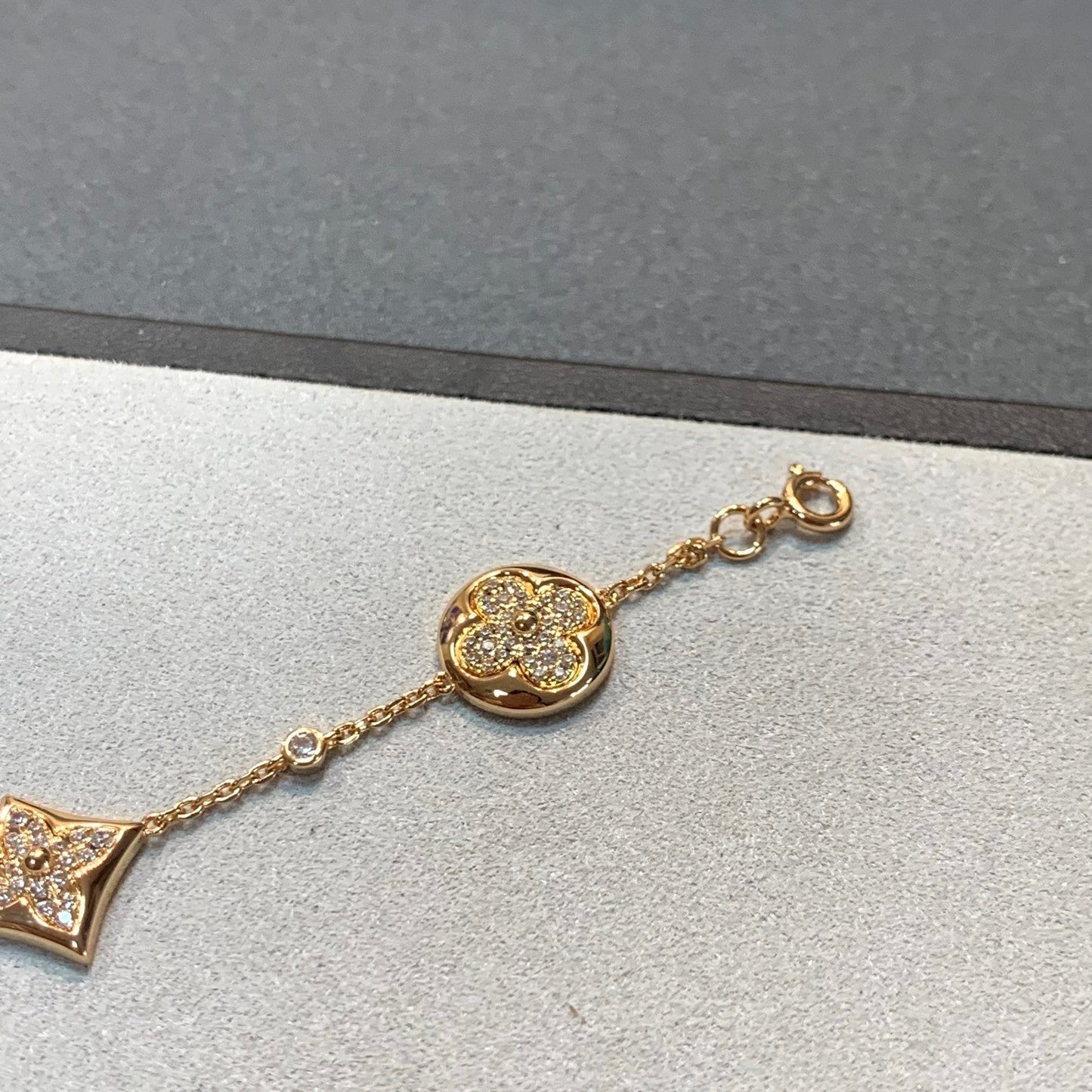 [Kincade Jewelrys]STAR AND SUN 4 MOTIFS GOLD DIAMONDS BRACELET