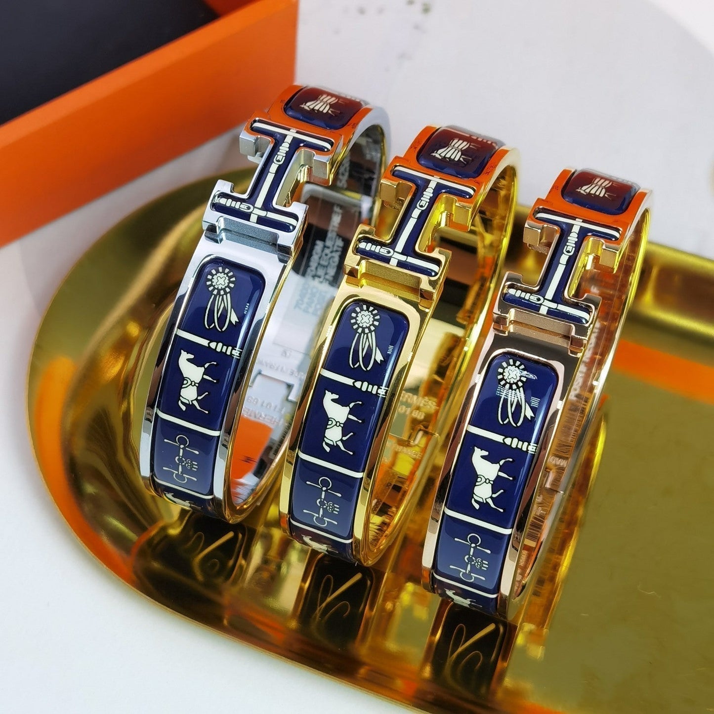 [Kincade Jewelrys] BRACELET H COUVERTURES BLEU FONCÉ