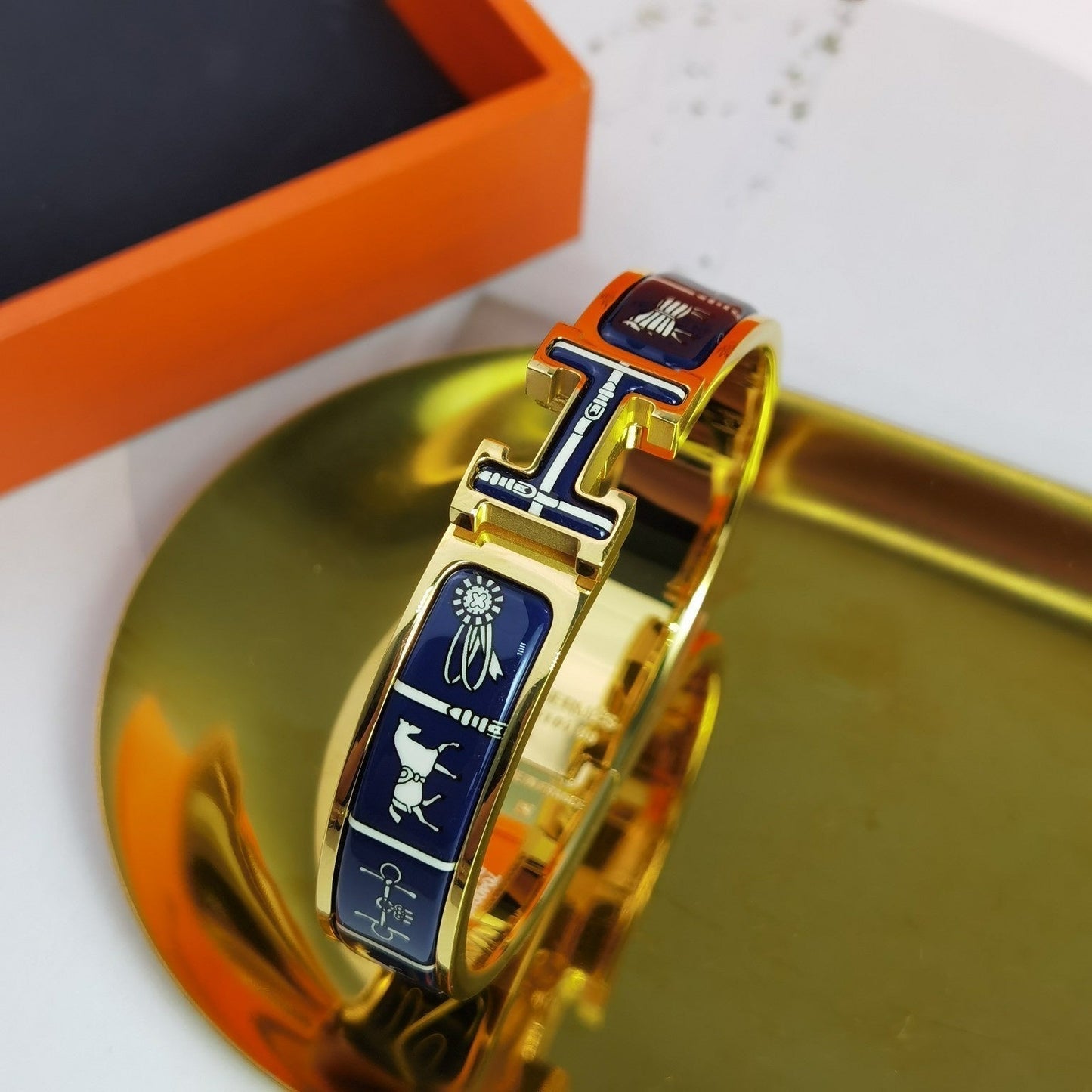 [Kincade Jewelrys] BRACELET H COUVERTURES BLEU FONCÉ