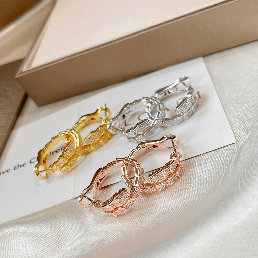 [Kincade Jewelrys]SERPENTI EARRINGS DIAMOND