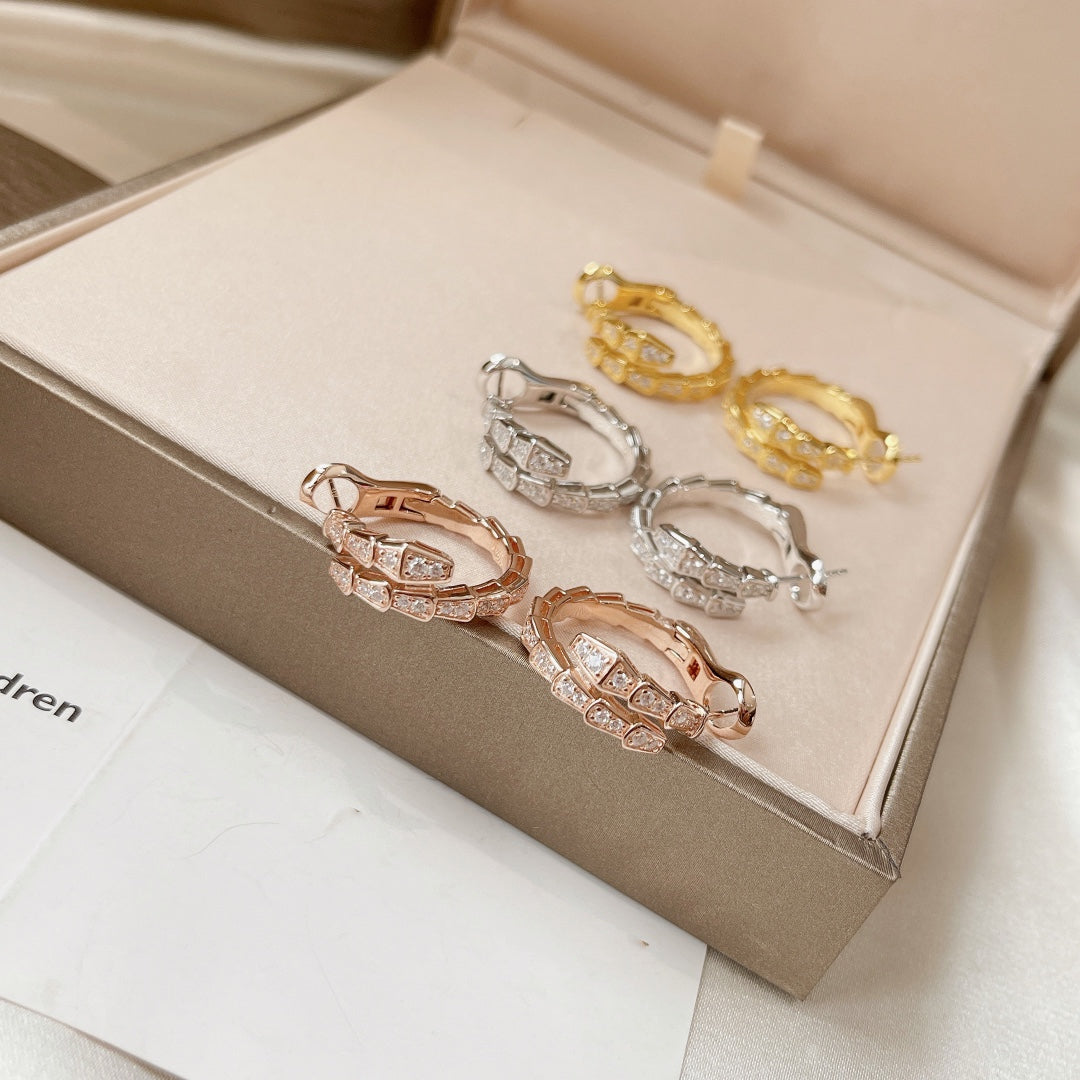 [Kincade Jewelrys]SERPENTI EARRINGS DIAMOND