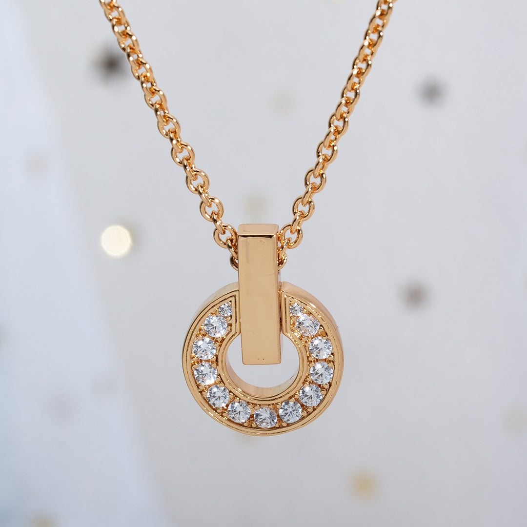 [Kincade Jewelrys] COLLIER GARI OR ROSE DIAMANT