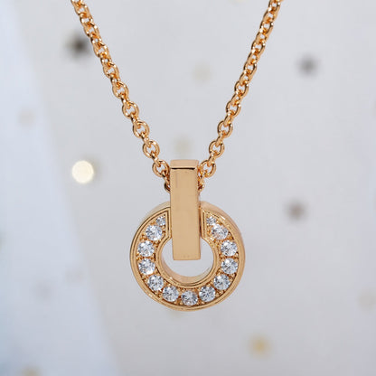 [Kincade Jewelrys] COLLIER GARI OR ROSE DIAMANT
