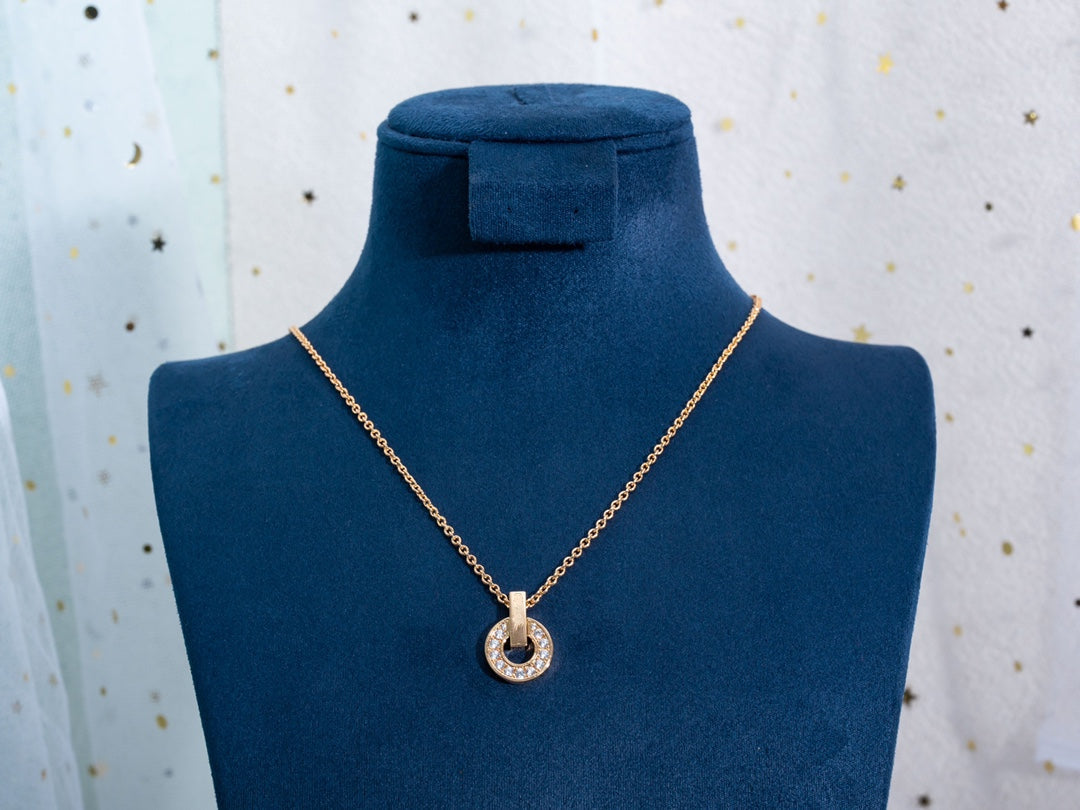 [Kincade Jewelrys] COLLIER GARI OR ROSE DIAMANT