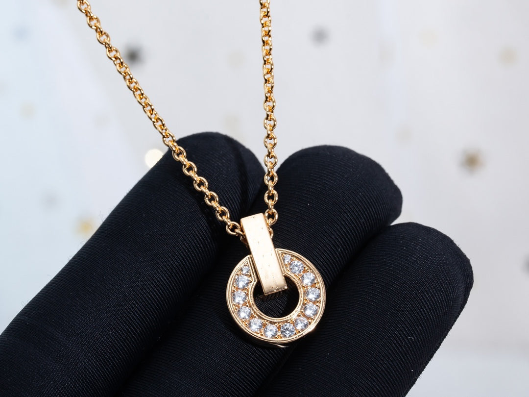 [Kincade Jewelrys] COLLIER GARI OR ROSE DIAMANT