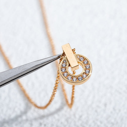 [Kincade Jewelrys] COLLIER GARI OR ROSE DIAMANT