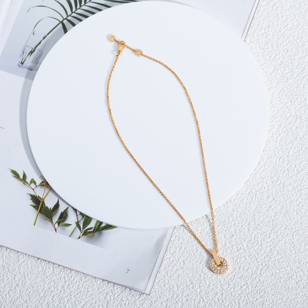 [Kincade Jewelrys] COLLIER GARI OR ROSE DIAMANT