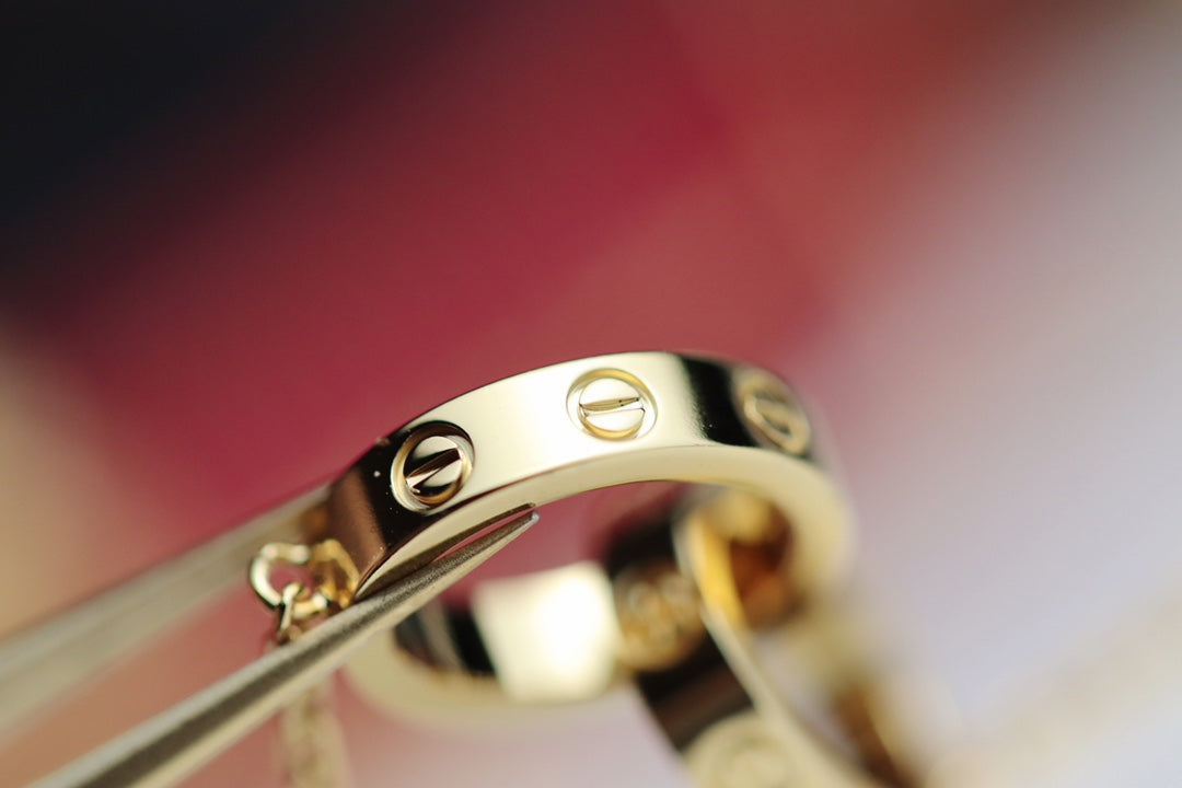 [Kincade Jewelrys]LOVE NECKLACE DOUBLE RING GOLD