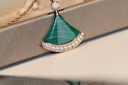 [Kincade Jewelrys]DREAM NECKLACE MALACHITE DIAMOND