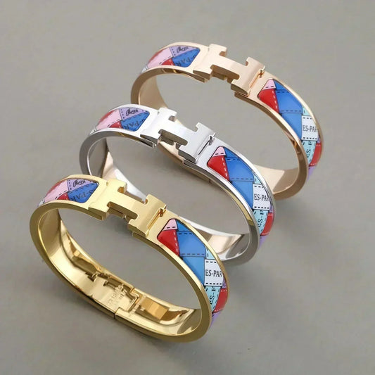 [Kincade Jewelrys]H BRACELET DOTTED BORDER 12MM