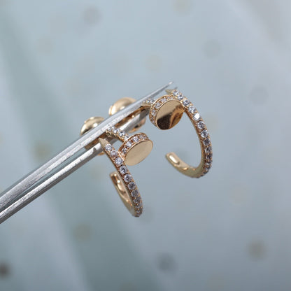 [Kincade Jewelrys]JUSTE EARRINGS 12.75MM PINK GOLD DIAMOND