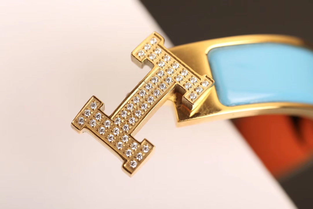 [Kincade Jewelrys] Bracelet H CLOUD BLUE en or et diamants