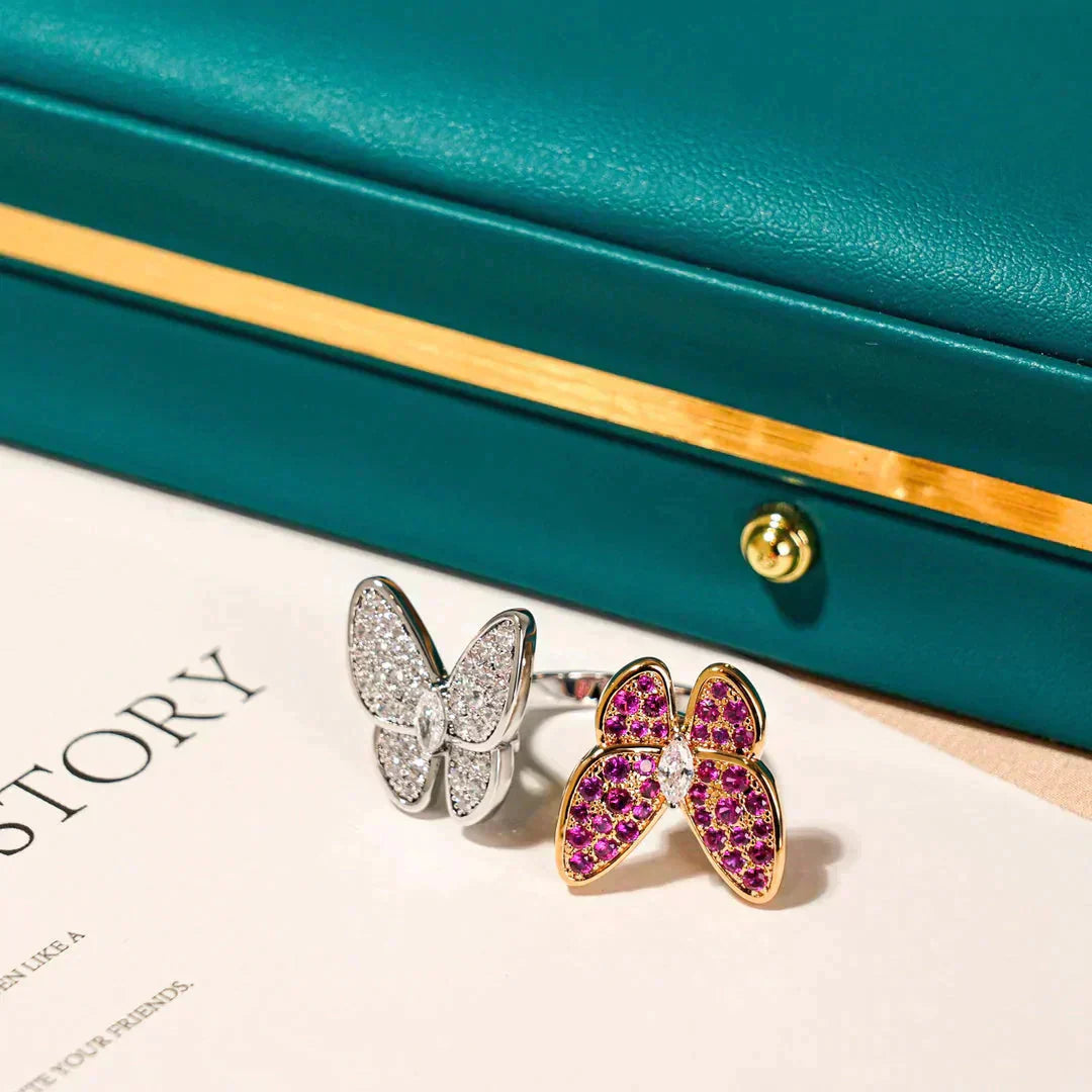 [Kincade Jewelrys]TWIN BUTTERFLY DIAMOND RING