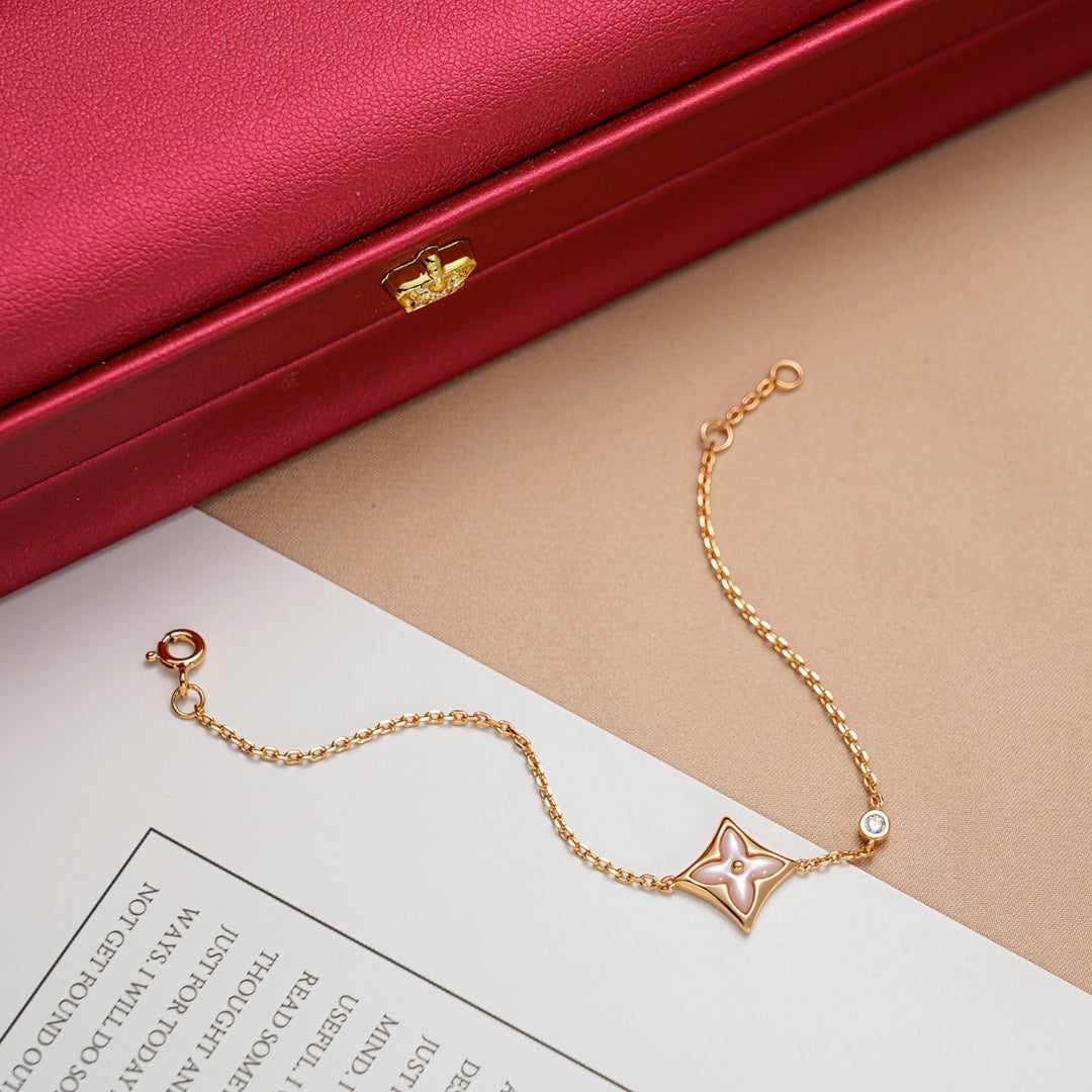[Kincade Jewelrys]STAR 1 DIAMOND PINK GOLD BRACELET