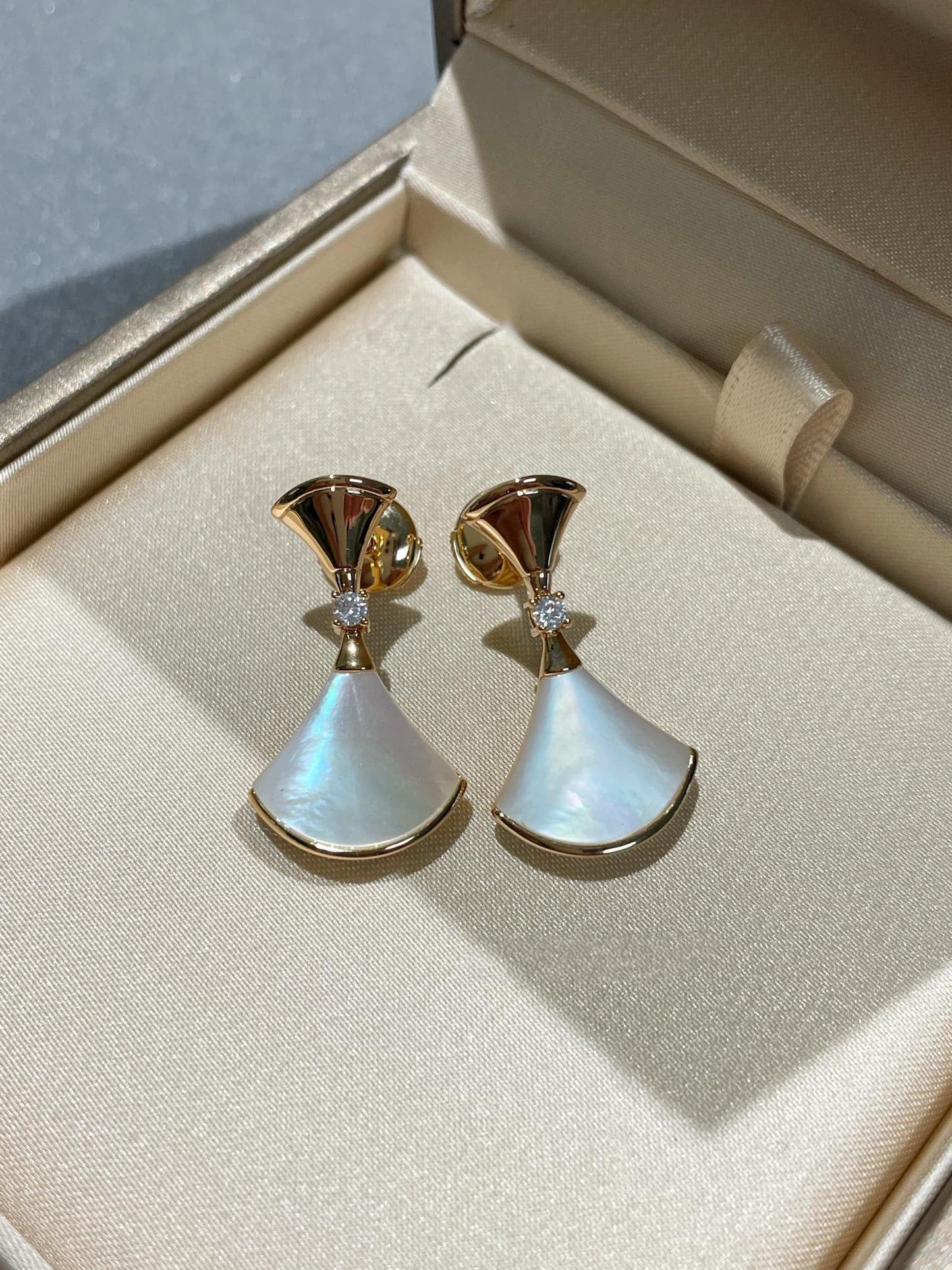 [Kincade Jewelrys]DREAM MOP 1 DIAMOND EARRINGS