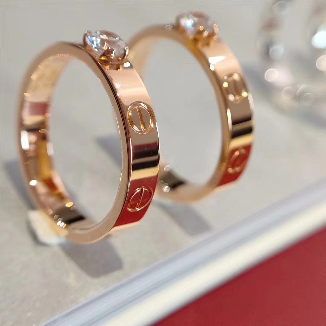 [Kincade Jewelrys]LOVE RING 3.6MM 1 BIG DIAMOND