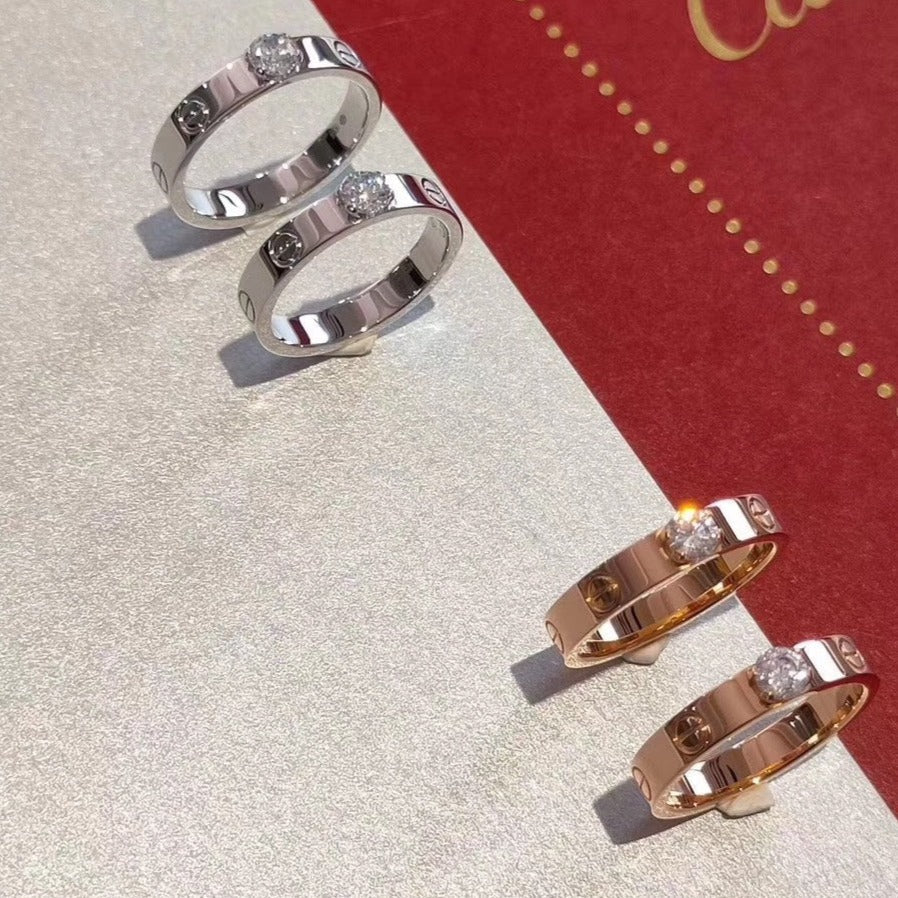 [Kincade Jewelrys]LOVE RING 3.6MM 1 BIG DIAMOND