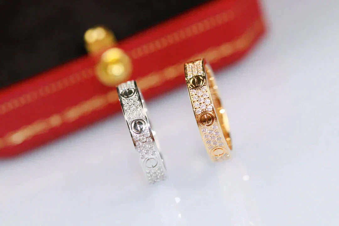 [Kincade Jewelrys]LOVE RING 3.6MM DIAMOND PAVED