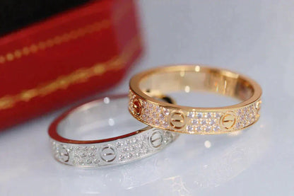 [Kincade Jewelrys]LOVE RING 3.6MM DIAMOND PAVED
