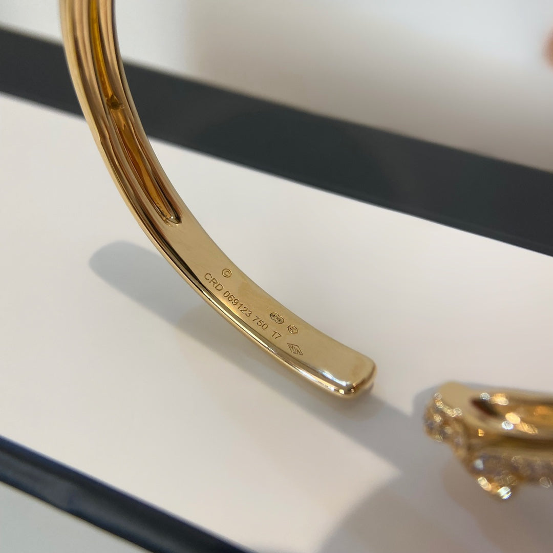 [Kincade Jewelrys]PANTHERE GOLD DIAMOND OPEN BRACELET