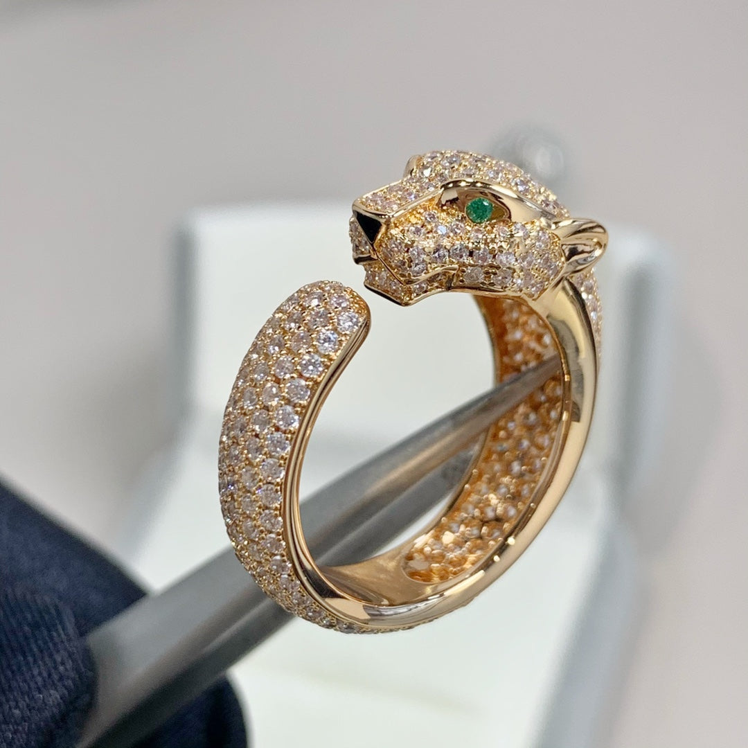 [Kincade Jewelrys]PANTHERE PINK GOLD DIAMOND RING