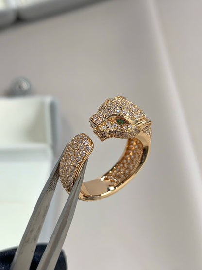 [Kincade Jewelrys]PANTHERE PINK GOLD DIAMOND RING