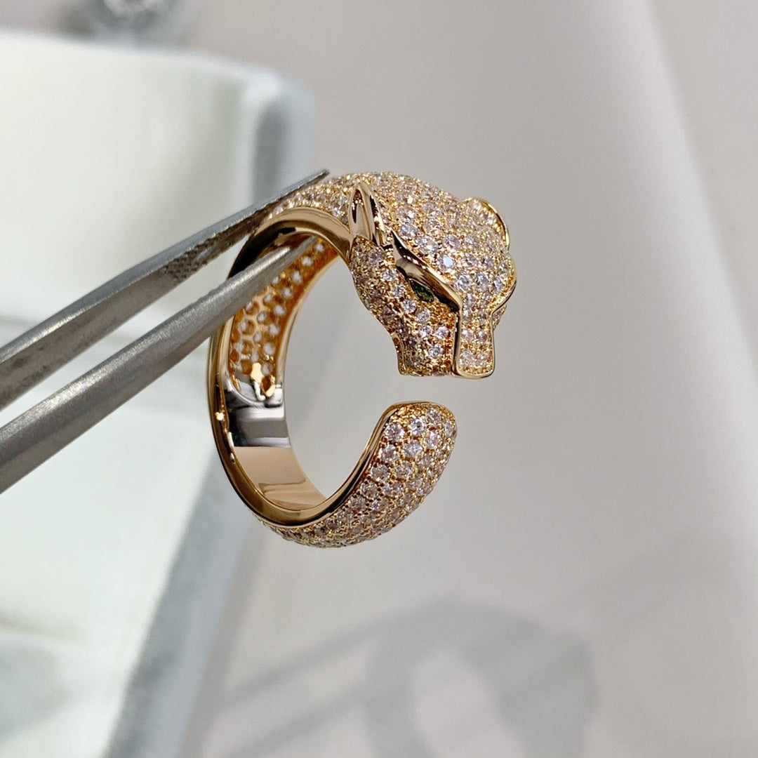 [Kincade Jewelrys]PANTHERE PINK GOLD DIAMOND RING