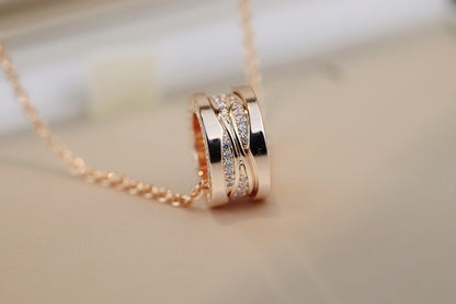 [Kincade Jewelrys]ZERO 1 PINK GOLD DIAMOND NECKLACE