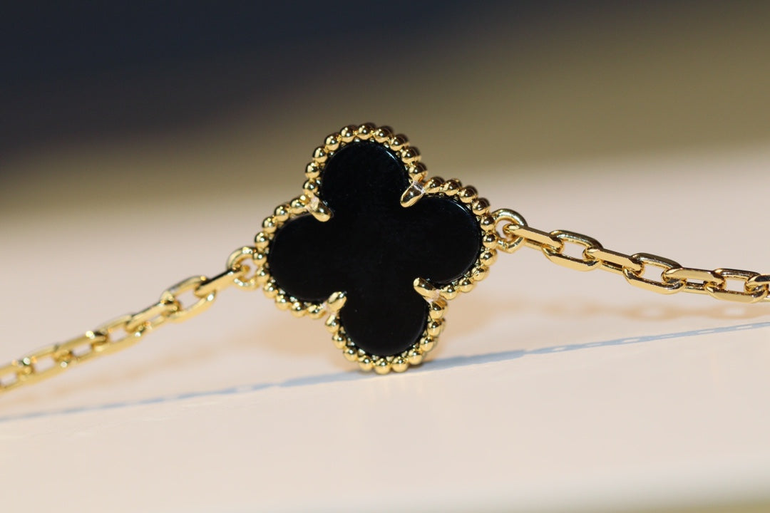 [Kincade Jewelrys]CLOVER 20 MOTIFS ONYX ROSE GOLD