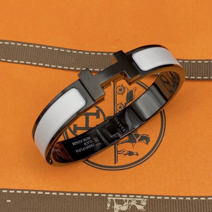 [Kincade Jewelrys]H BRACELET 12MM BLACK WHITE CERAMIC